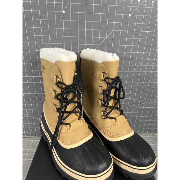 SOREL Caribou Men's Waterproof Boot Size 9 - Tan Insulated NEW - Picture 2 of 10